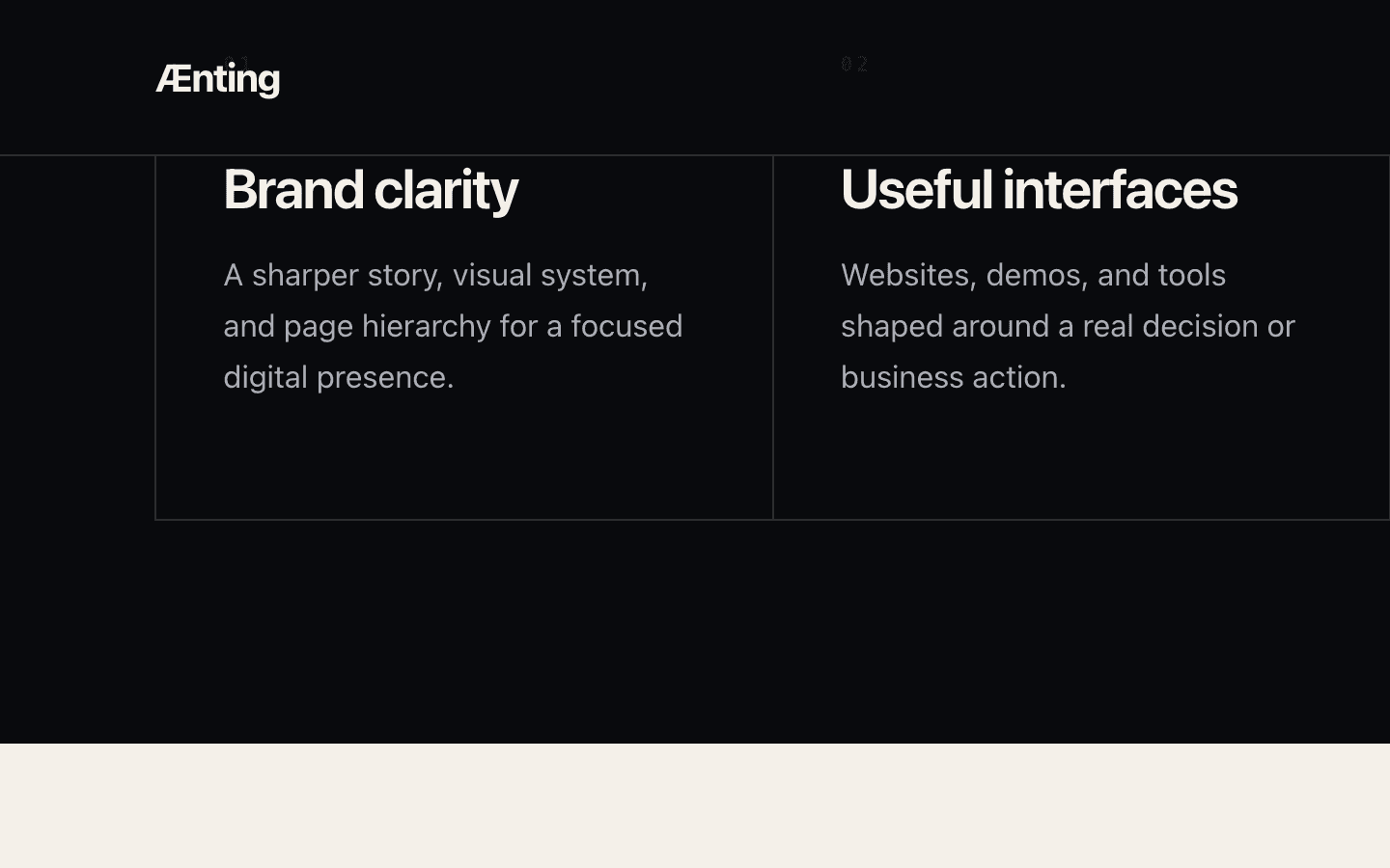 Ænting official website production implementation evidence